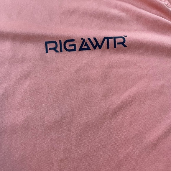 Rig and Water Pink/Coral Short Sleeve Polyester Fishing Shirt Men's XL - Picture 3 of 8